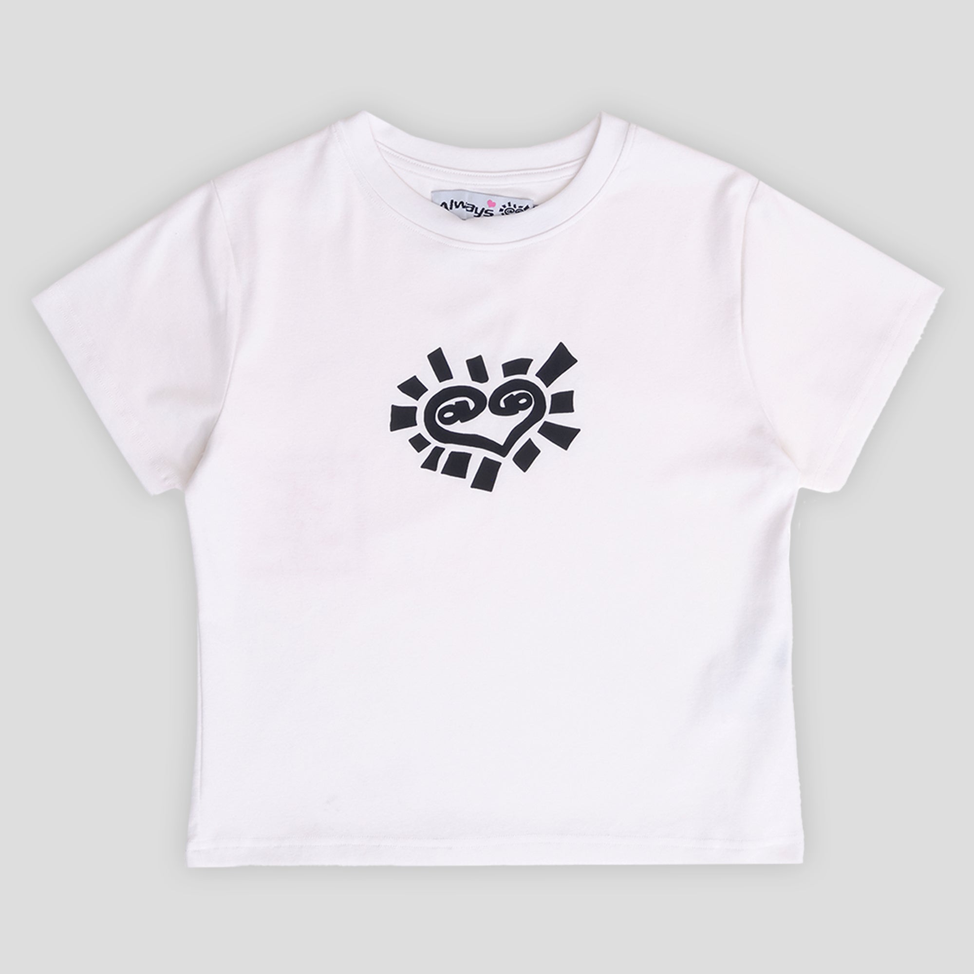 トップス always heart sun baby tee - white Always Do What You Should Do Heart Sun Baby Tee - White