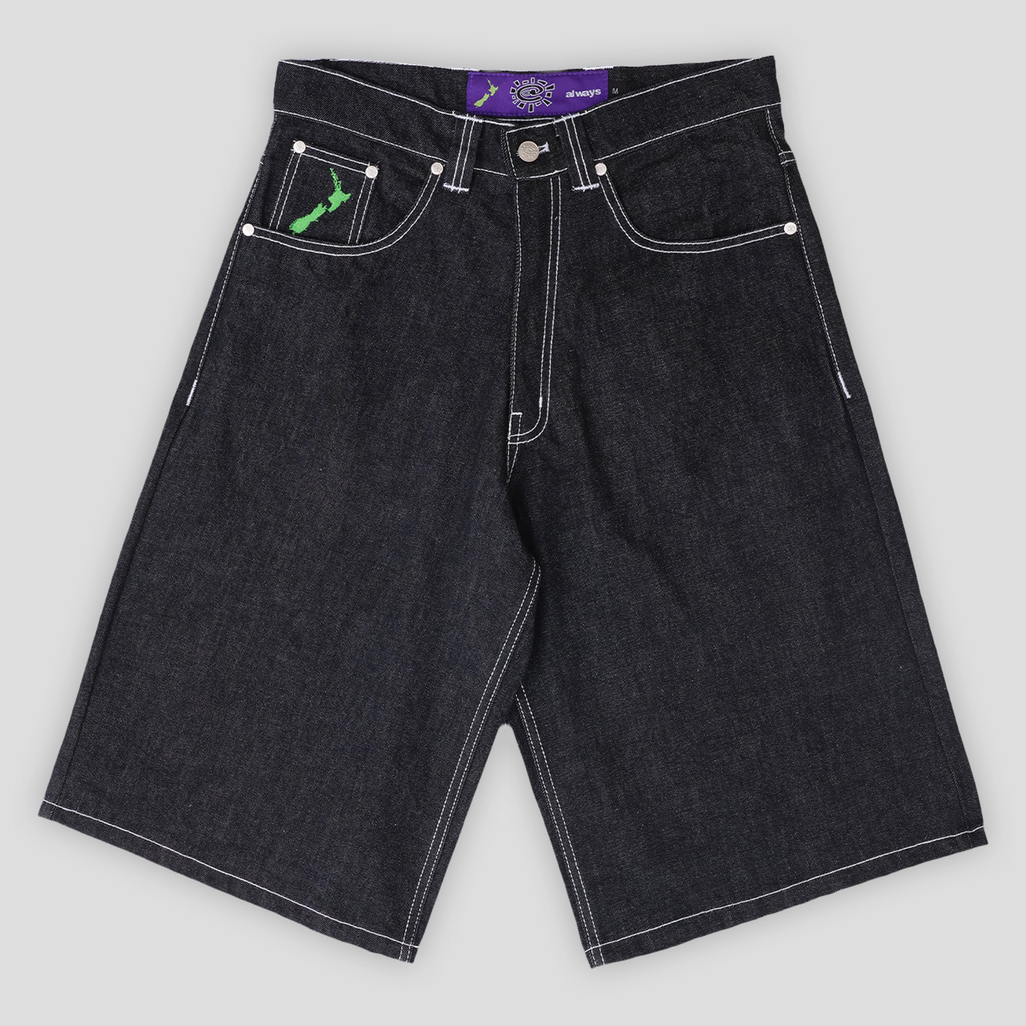 パンツ ADWYSD relaxed unisex denim shorts L Ed Hardy Relaxed Wolf