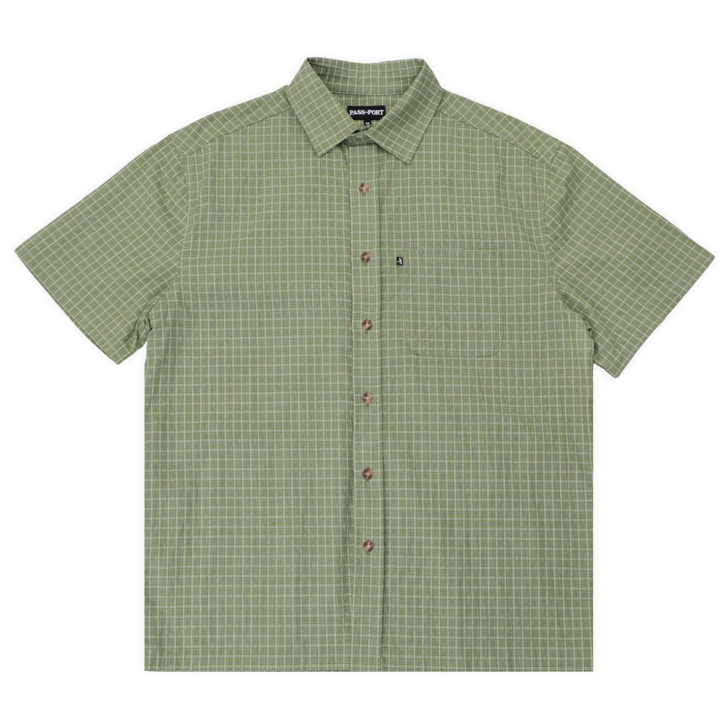 Pass~Port Workers Check Short Sleeve Shirt - Sage