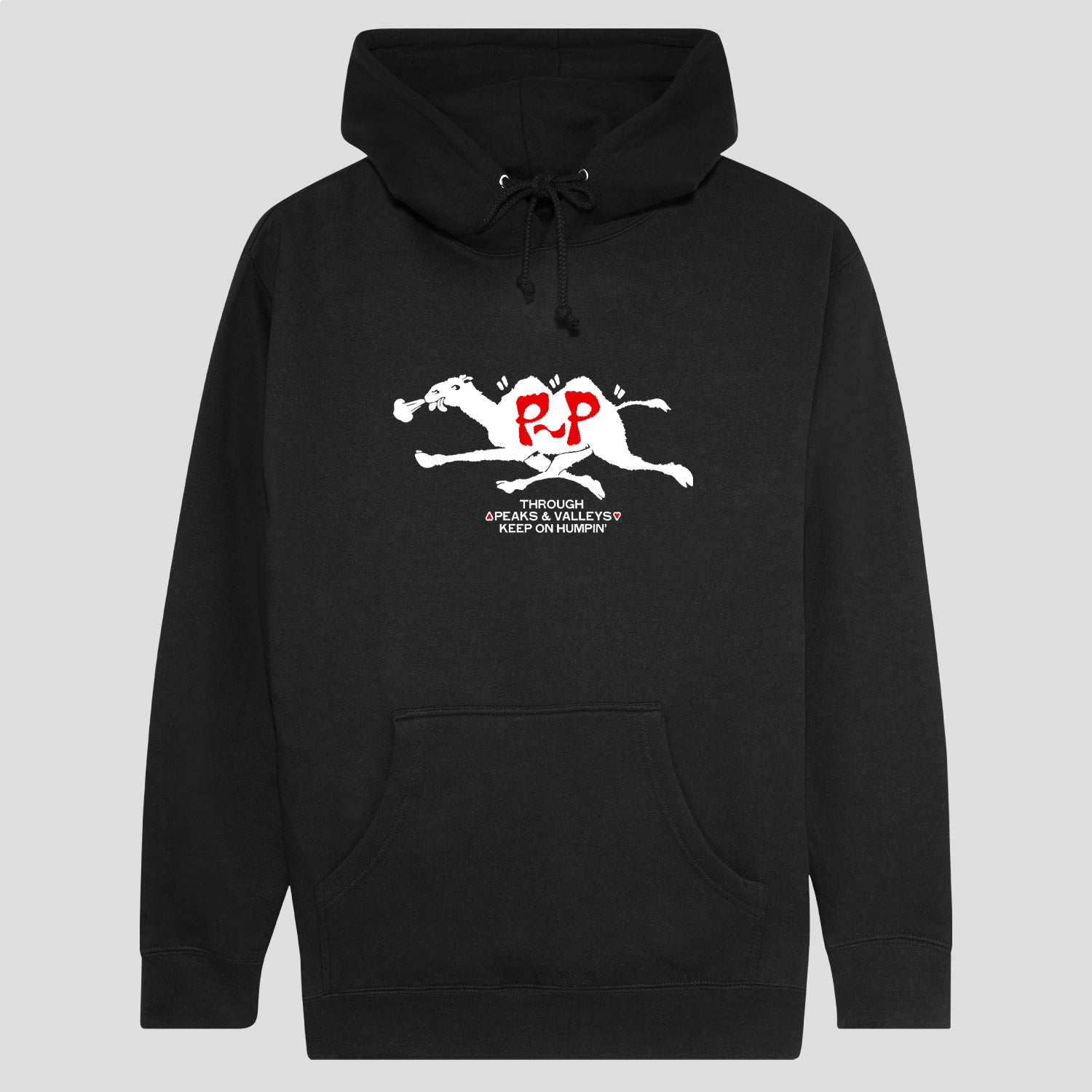 【大人ストリート】PASS~PORT Peaks Valleys Logo Sweat Hoodie Pass~Port Peaks & Valleys Hoodie - Black