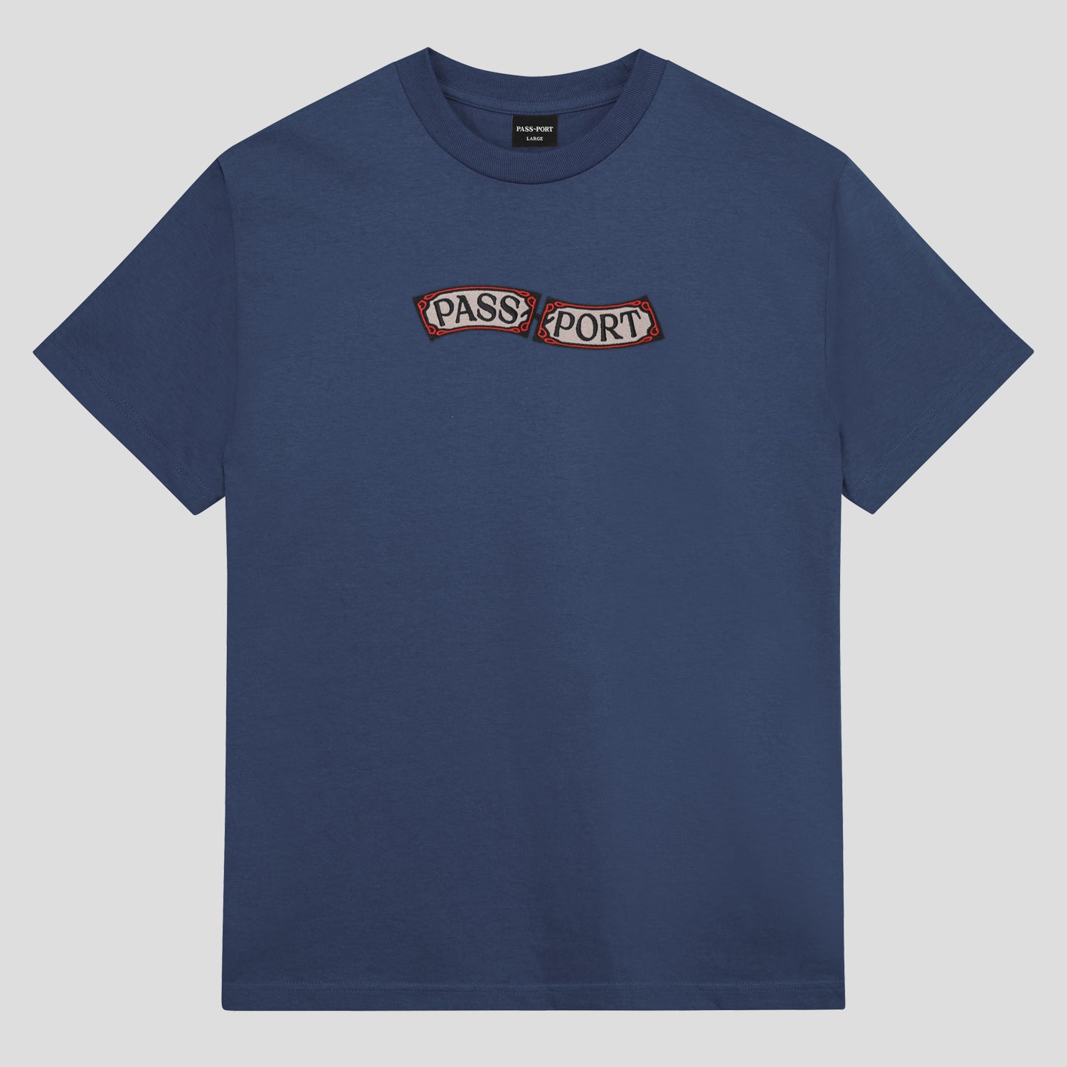 Pass~Port Red Flag Tee - Harbour Blue