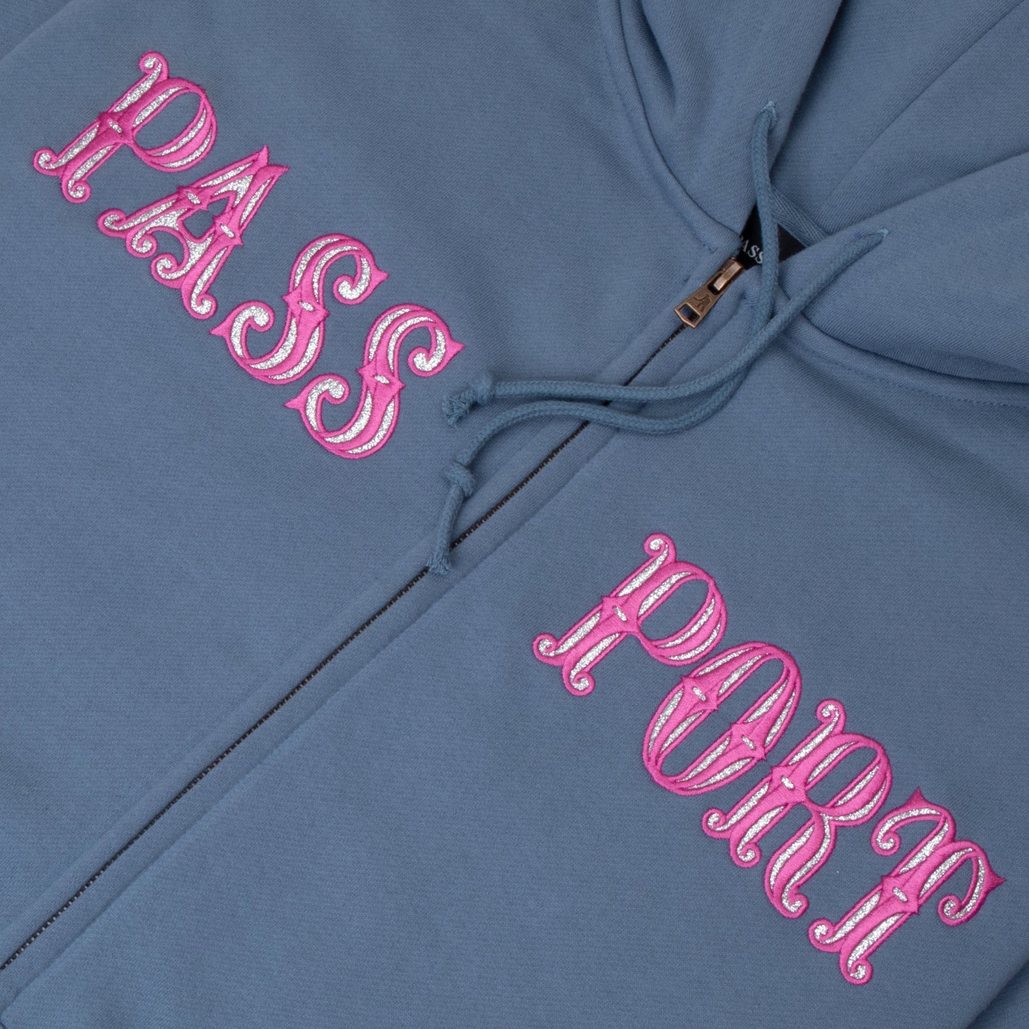 Pass~Port Glint Zip Hoodie - Washed Out Blue