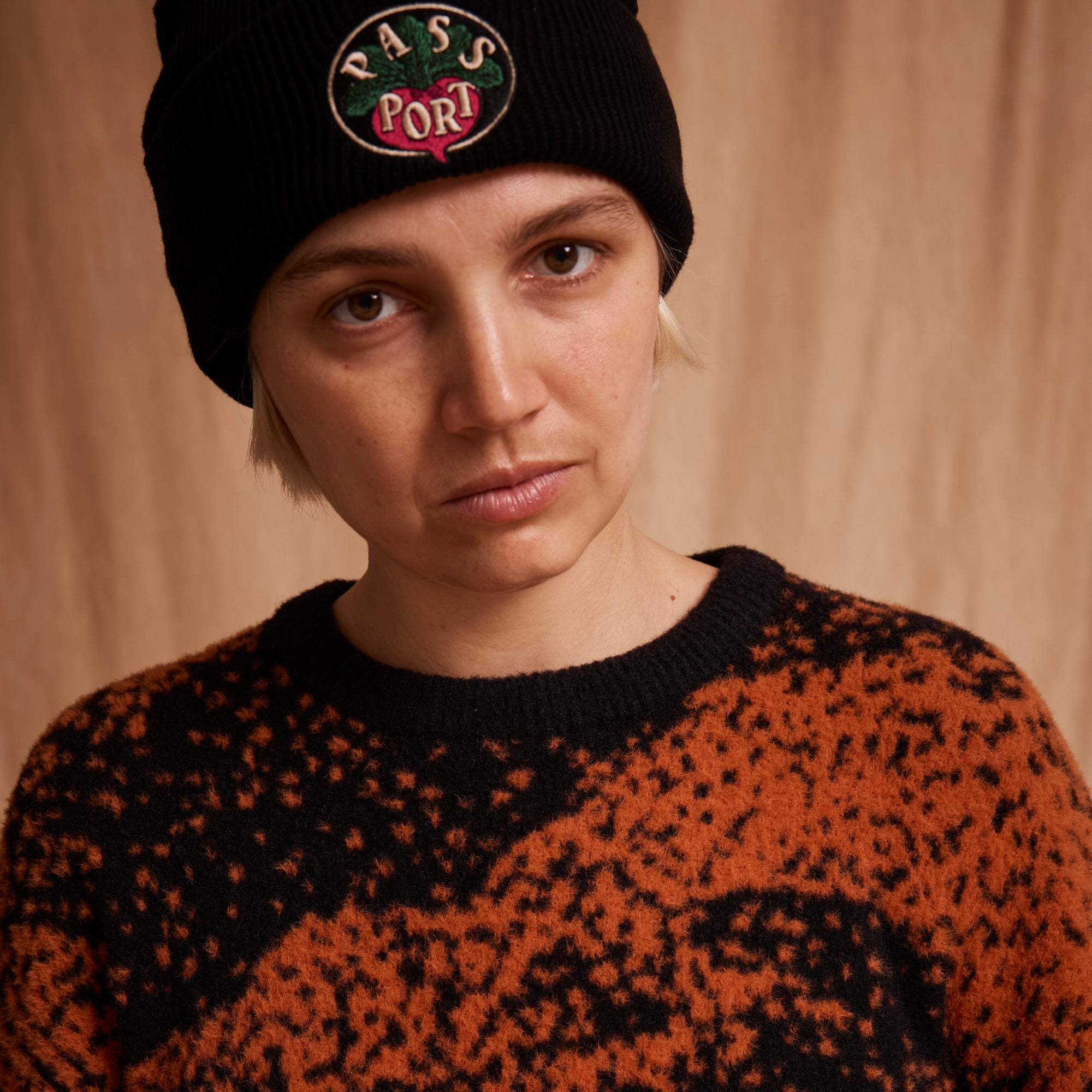 Pass~Port Cave~in Mohair Sweater - Black / Bronze