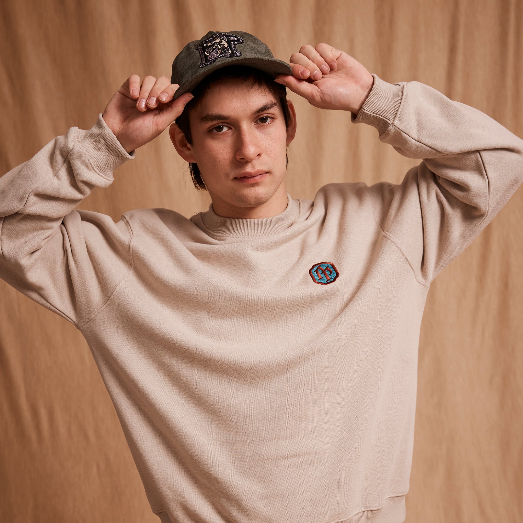 Pass~Port Emblematic Organic Fleece Sweater - Stone