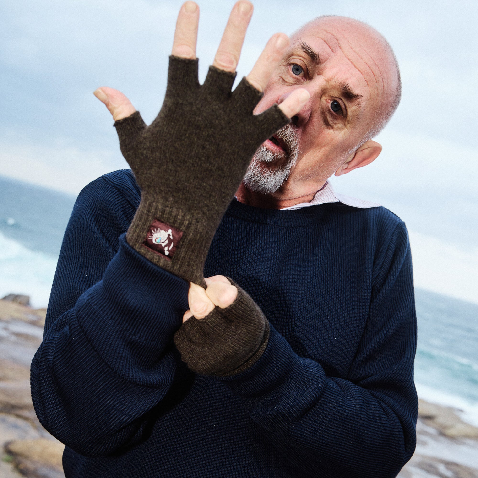 Pass~Port Australian Manufactured Fingerless Gloves - Brown