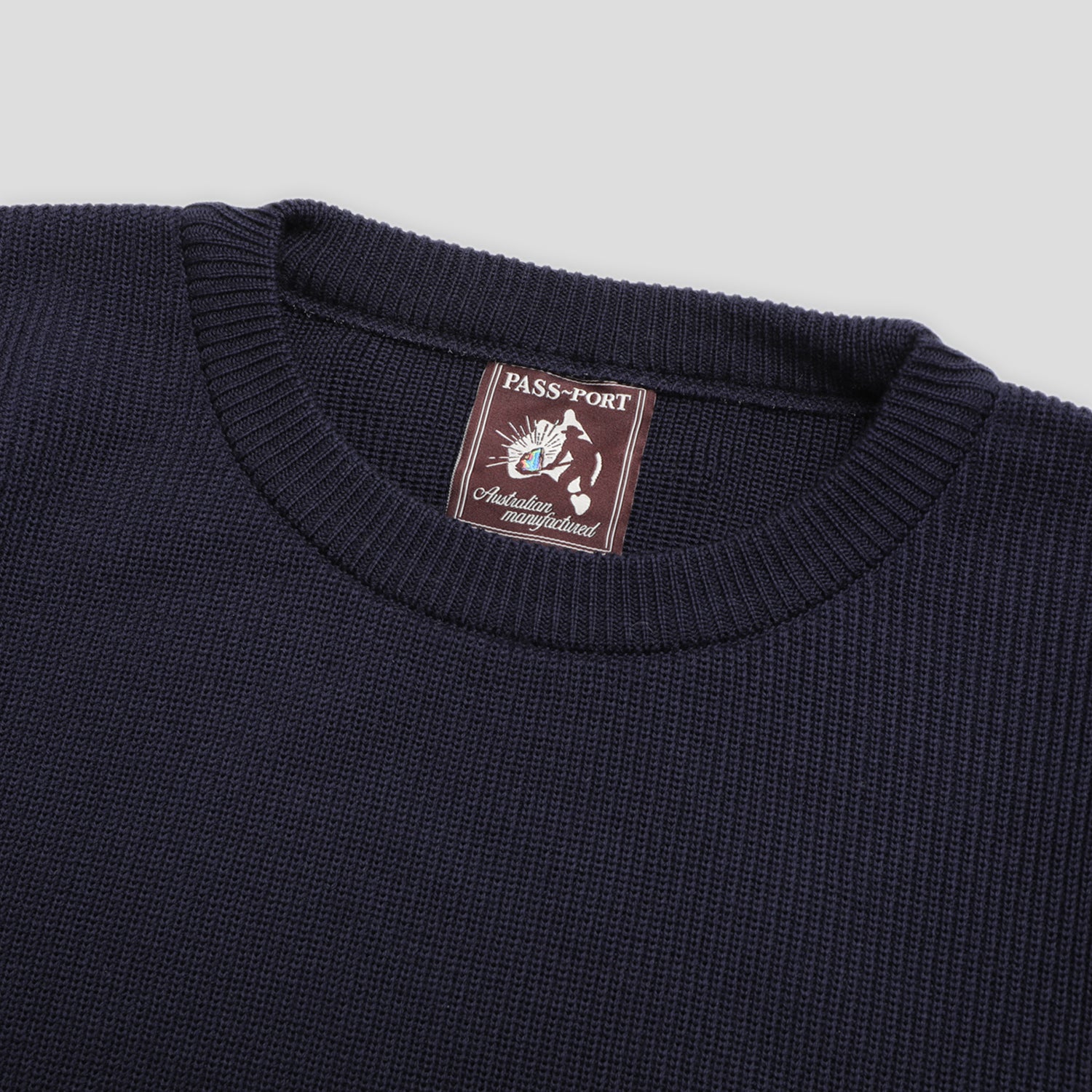 Pass~Port Australian Manufactured Woolen Sweater - Navy