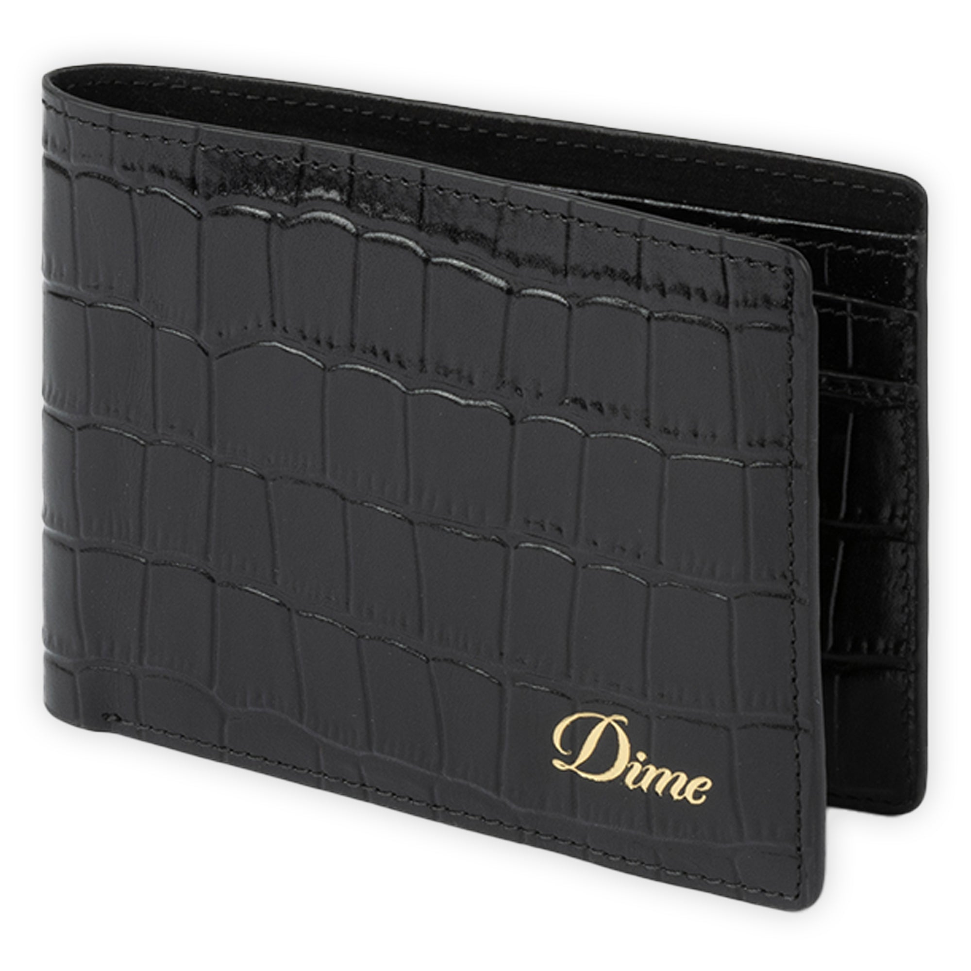 Dime Croc Bifold Wallet - Black – Pass~Port