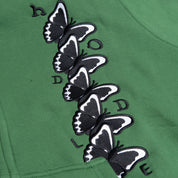 Hoddle Butterfly Zip Up Hoodie - Forest Green