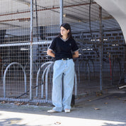 Pass~Port Workers Stripe Organic Cotton Jersey - Black / Grey
