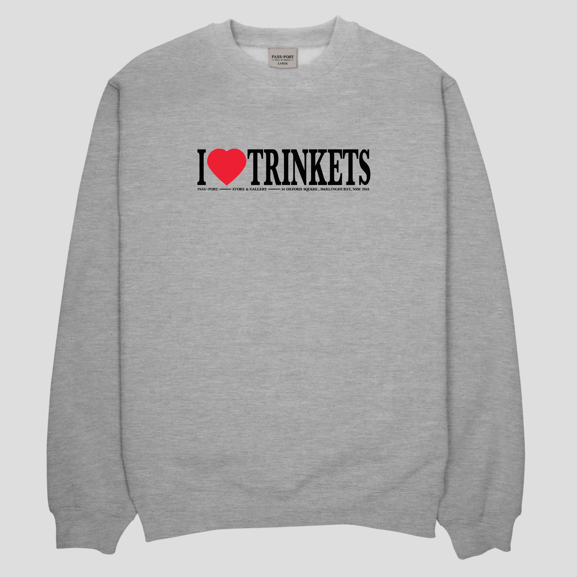 Pass~Port Store & Gallery Exclusive I Love Trinkets Sweater - Ash