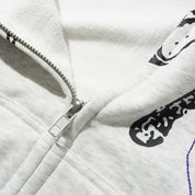 Lo-Fi Gallop Zip-Thru  Hood - Ash