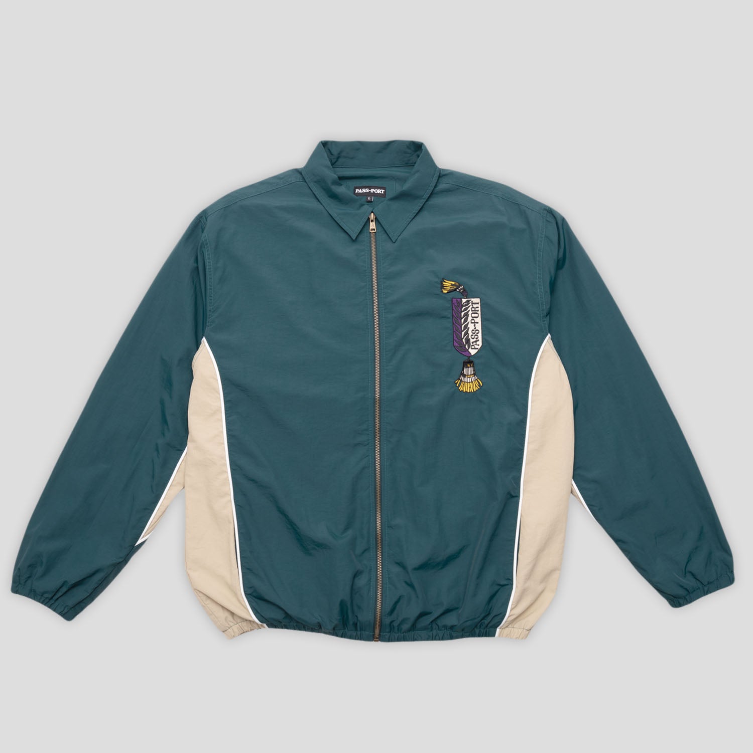 Pass~Port Tassle RPET Delivery Jacket - Green / Cream