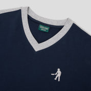 Pass~Port Workers Stripe Organic Cotton Jersey - Navy