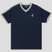 Pass~Port Workers Stripe Organic Cotton Jersey - Navy