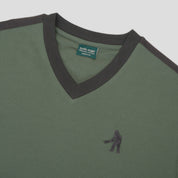 Pass~Port Workers Stripe Organic Cotton Jersey - Gumnut Green