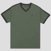 Pass~Port Workers Stripe Organic Cotton Jersey - Gumnut Green
