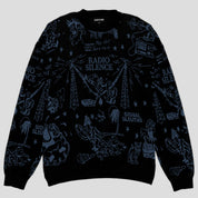 Pass~Port Eyeball Knit Sweater - Black / Harbour Blue