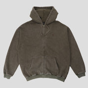 Pass~Port Solid Workers Zip Hood - Washed Bark