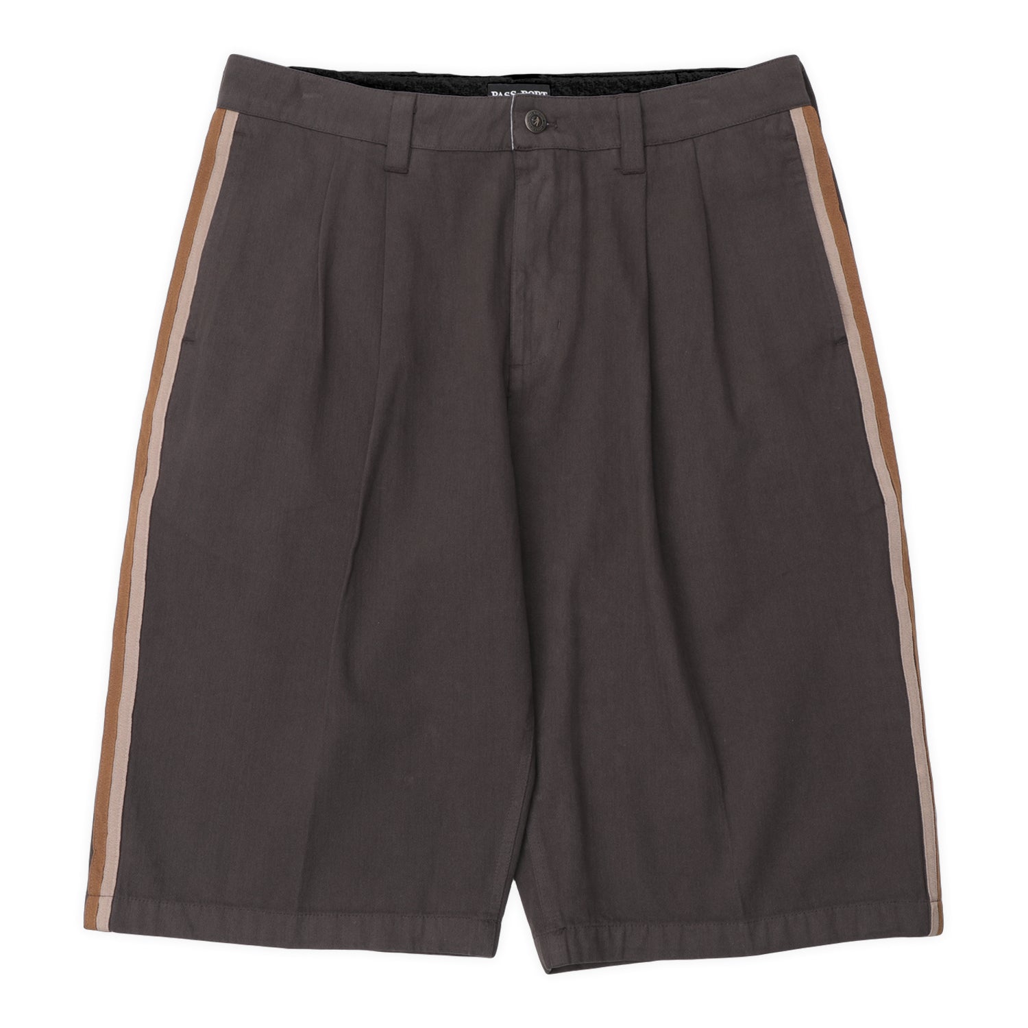 Pass~Port Herringbone Leagues Club Stripe Short - Dark Brown
