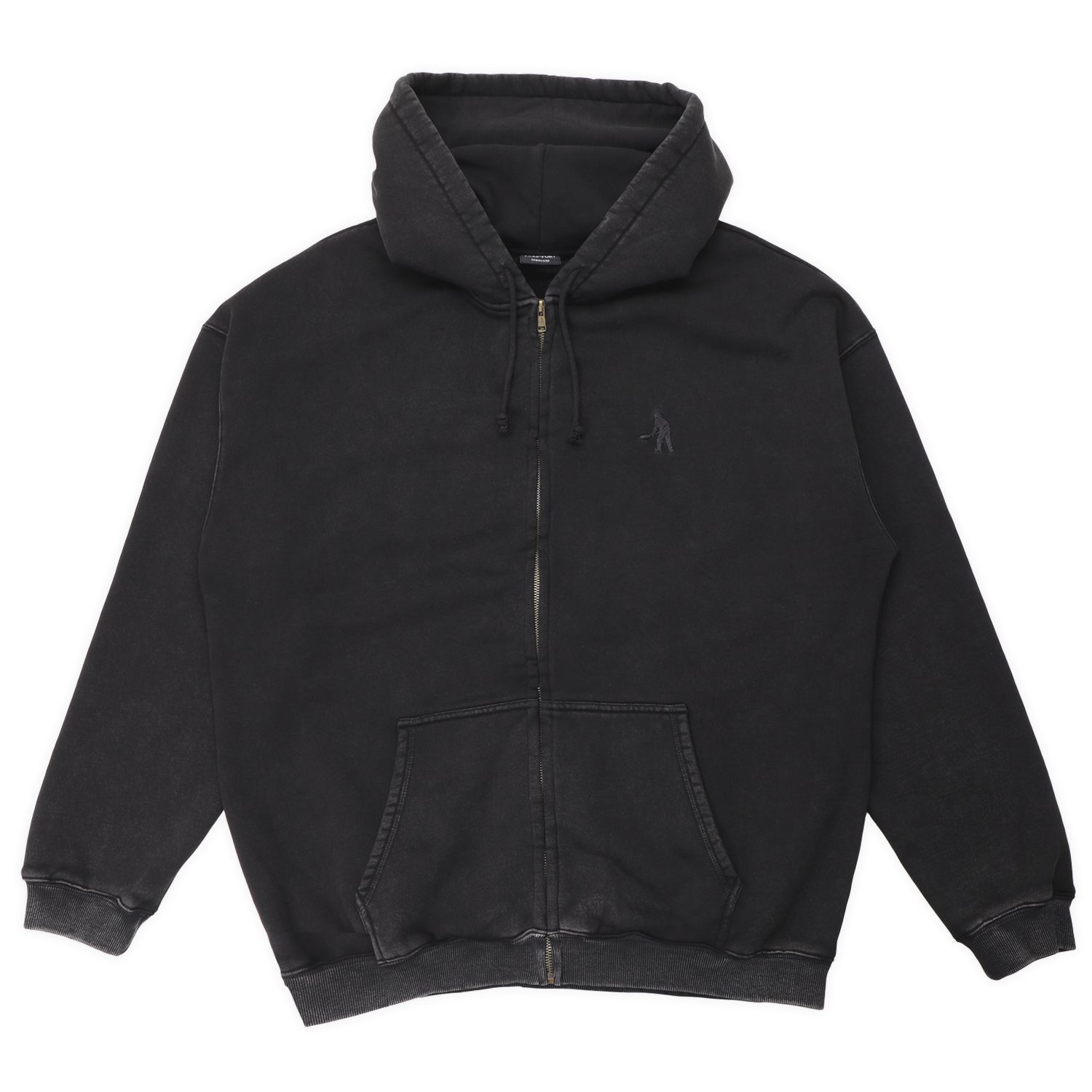 Pass~Port Solid Workers Zip Hood - Washed Black