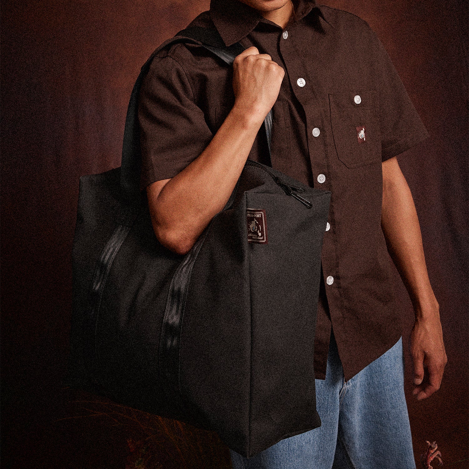 Pass~Port Australian Manufactured Travel Tote Bag - Black