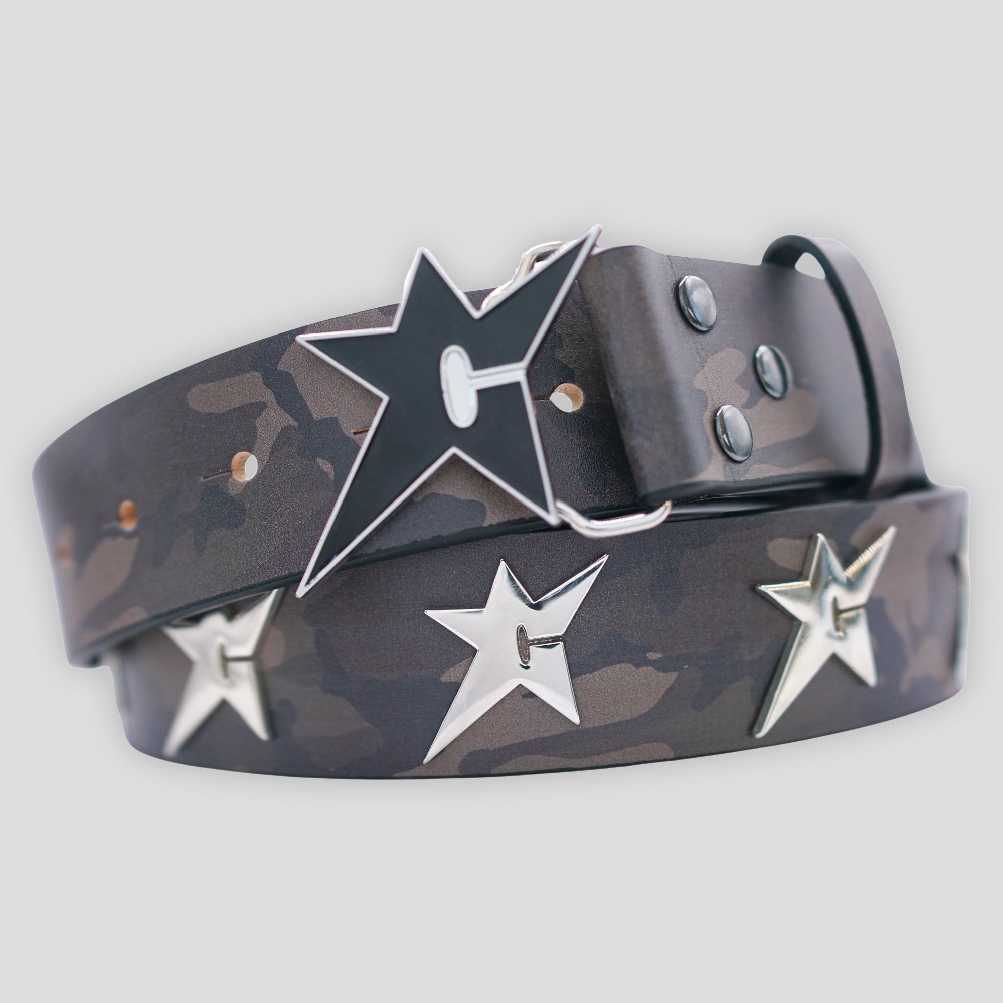 小物 Carpet Company Leather Belt With Buckle Carpet Company Leather Belt Buckle Camo | SOMEWHERE®