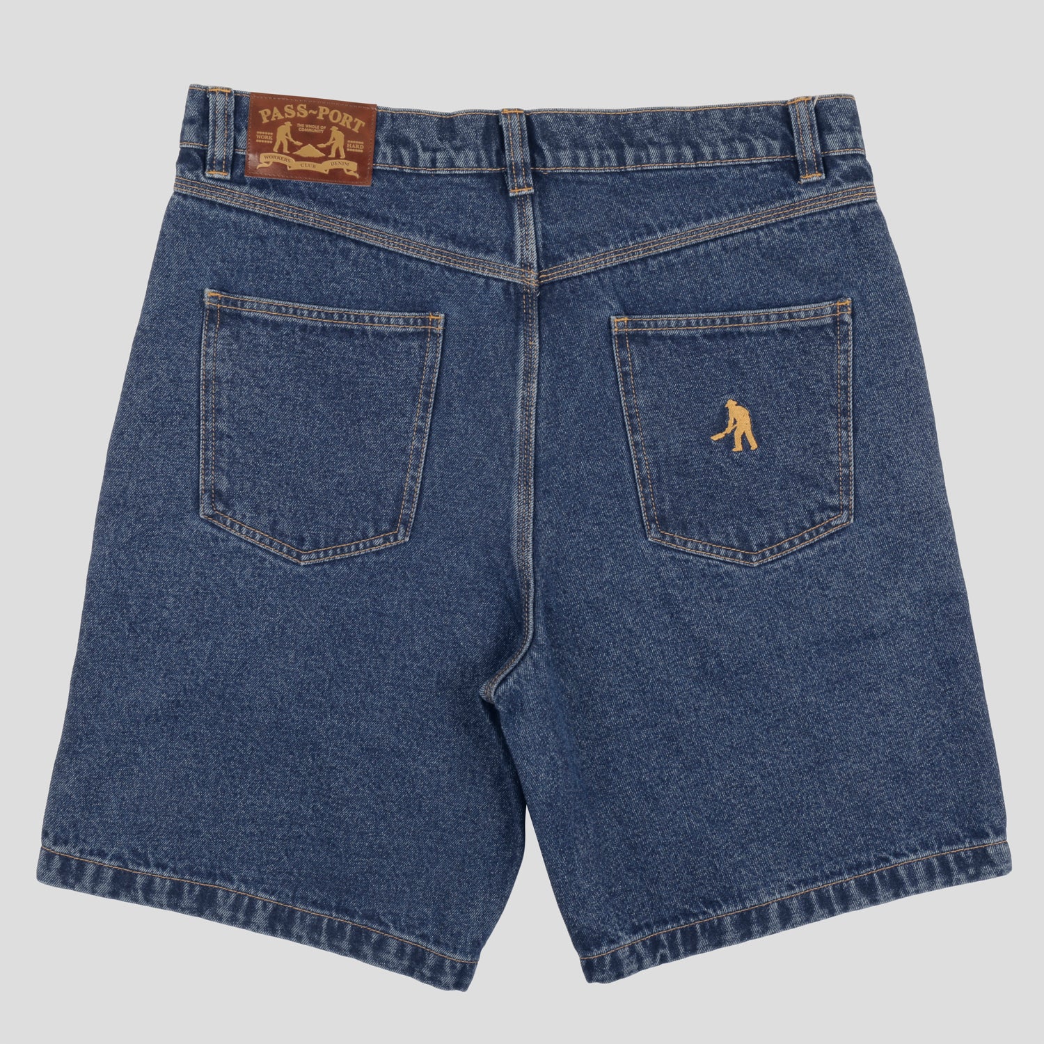 Pass~Port Workers Club Short - Washed Dark Indigo