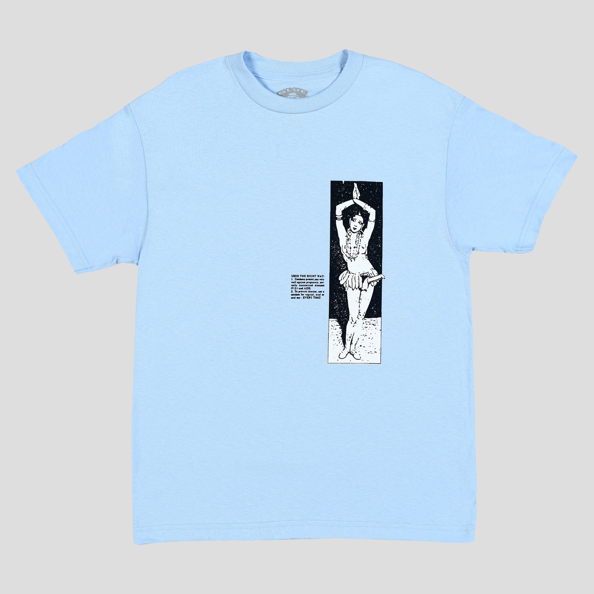 Glue Skateboards Safe Sex Tee - Powder Blue – Pass~Port