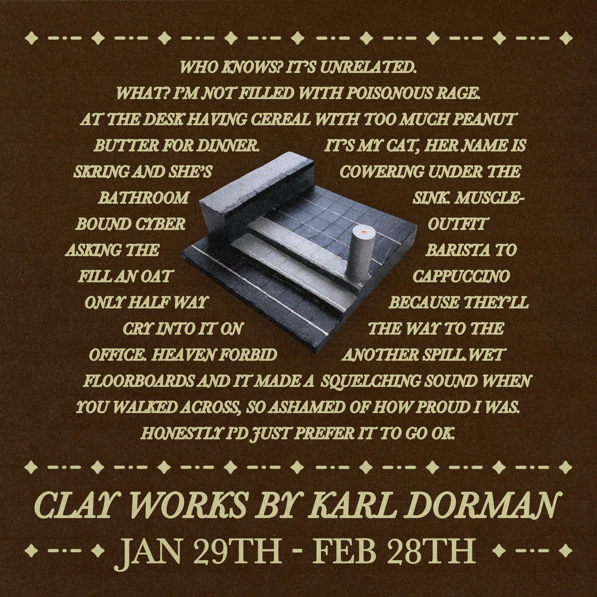 CLAY WORKS BY KARL DORMAN