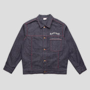 Pass~Port & Evisen Selvedge Denim Workers Club Jacket - Raw Denim