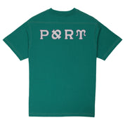Pass~Port Letterhead Panel Tee - Bottle Green