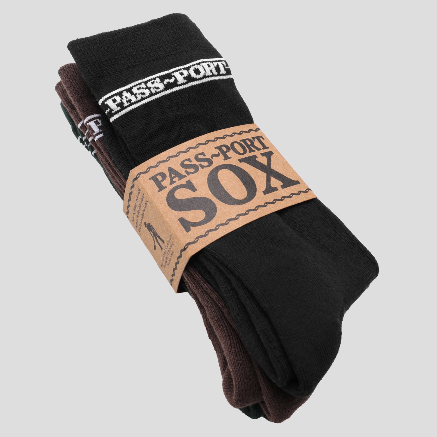 Pass~Port Hi Sox 3-Pack - Black / Forest Green / Brown