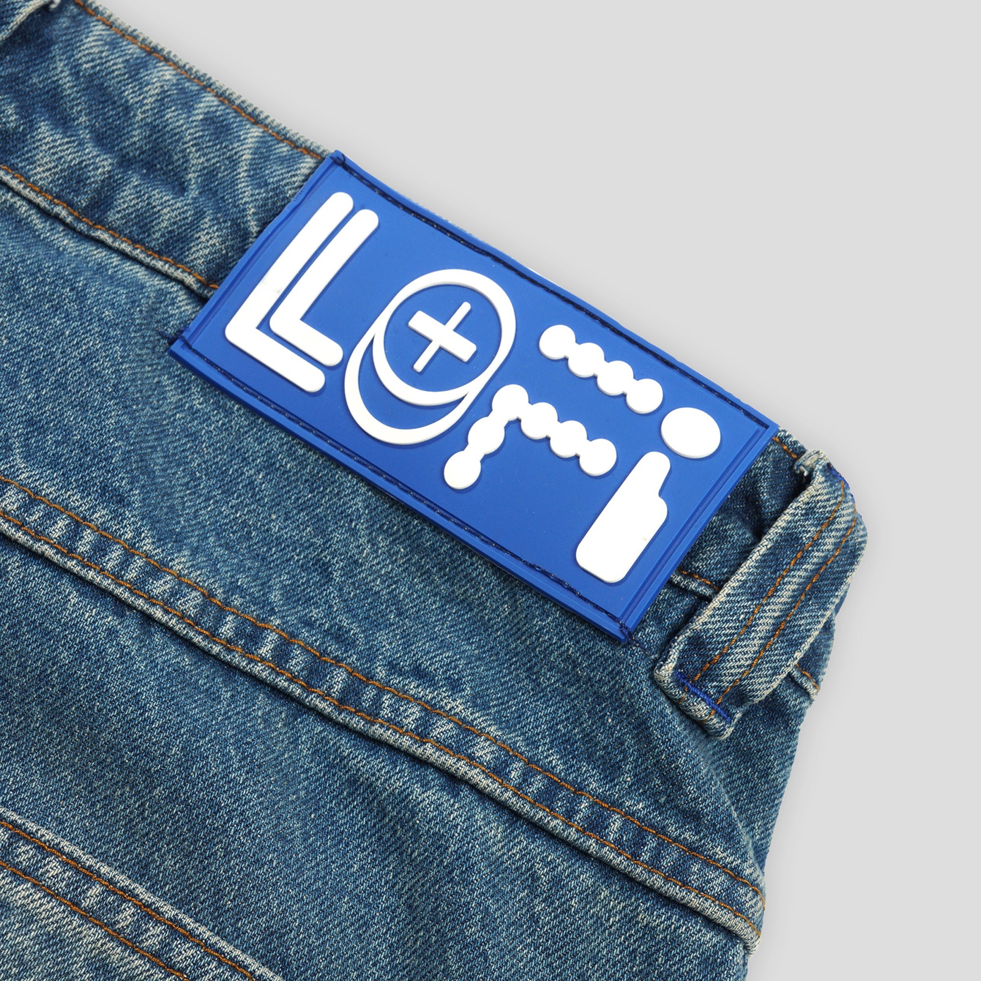 Lo-Fi Activate Pants - Heavy Distressed Indigo