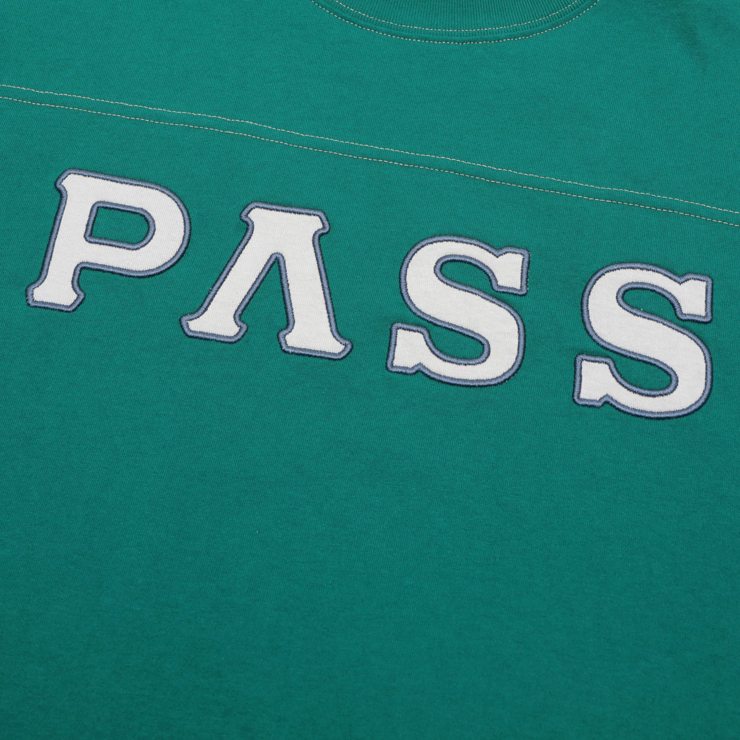 Pass~Port Letterhead Panel Tee - Bottle Green