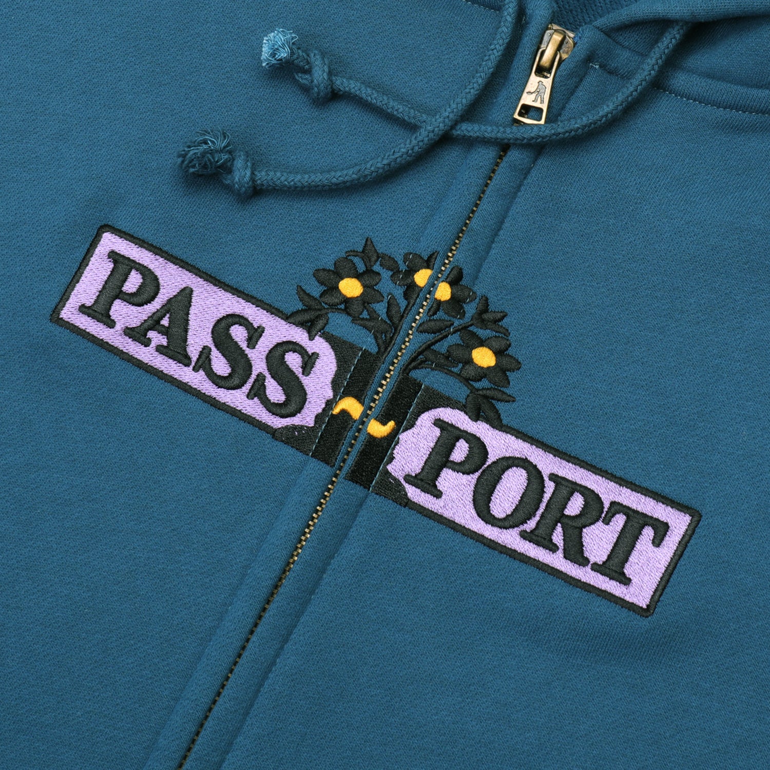 【PASSPORT】HOUSE PLANT ORGANIC FLEECE ZIP HOOD TEAL Pass~Port House Plant Organic Zip Hoodie - Teal – Pass~Port USA
