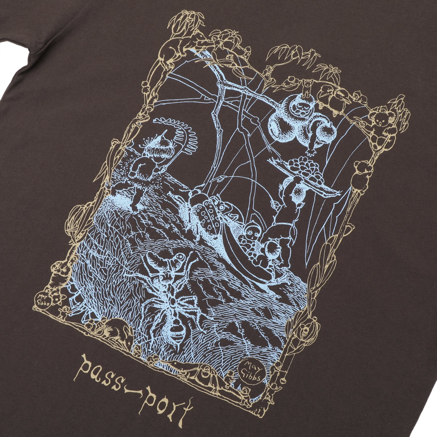 Pass~Port & May Gibbs Scribblegum Tee - Bark