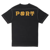 Pass~Port Letterhead Panel Tee - Washed Black
