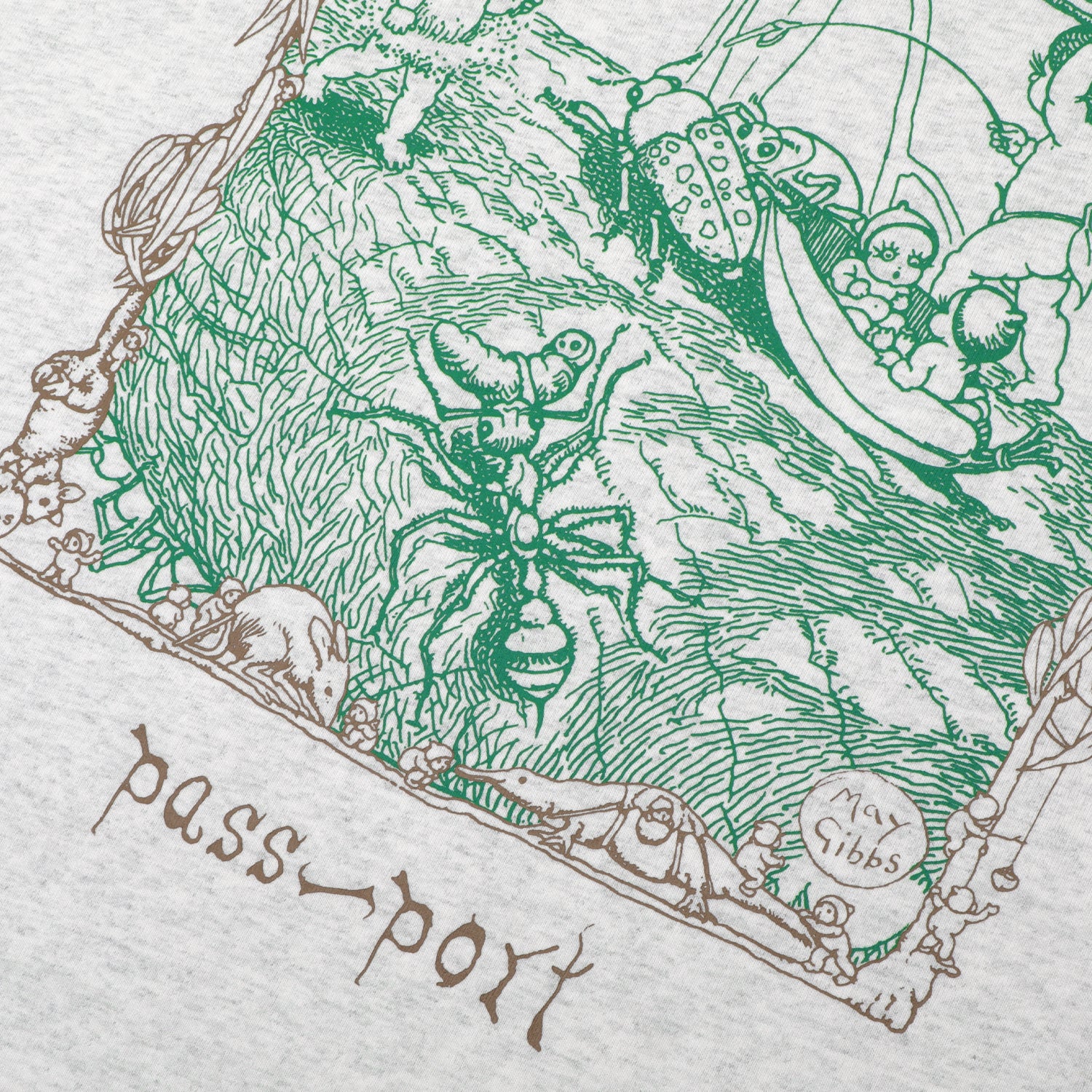 Pass~Port & May Gibbs Scribblegum Tee - Ash