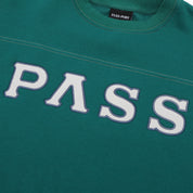 Pass~Port Letterhead Panel Sweater - Teal