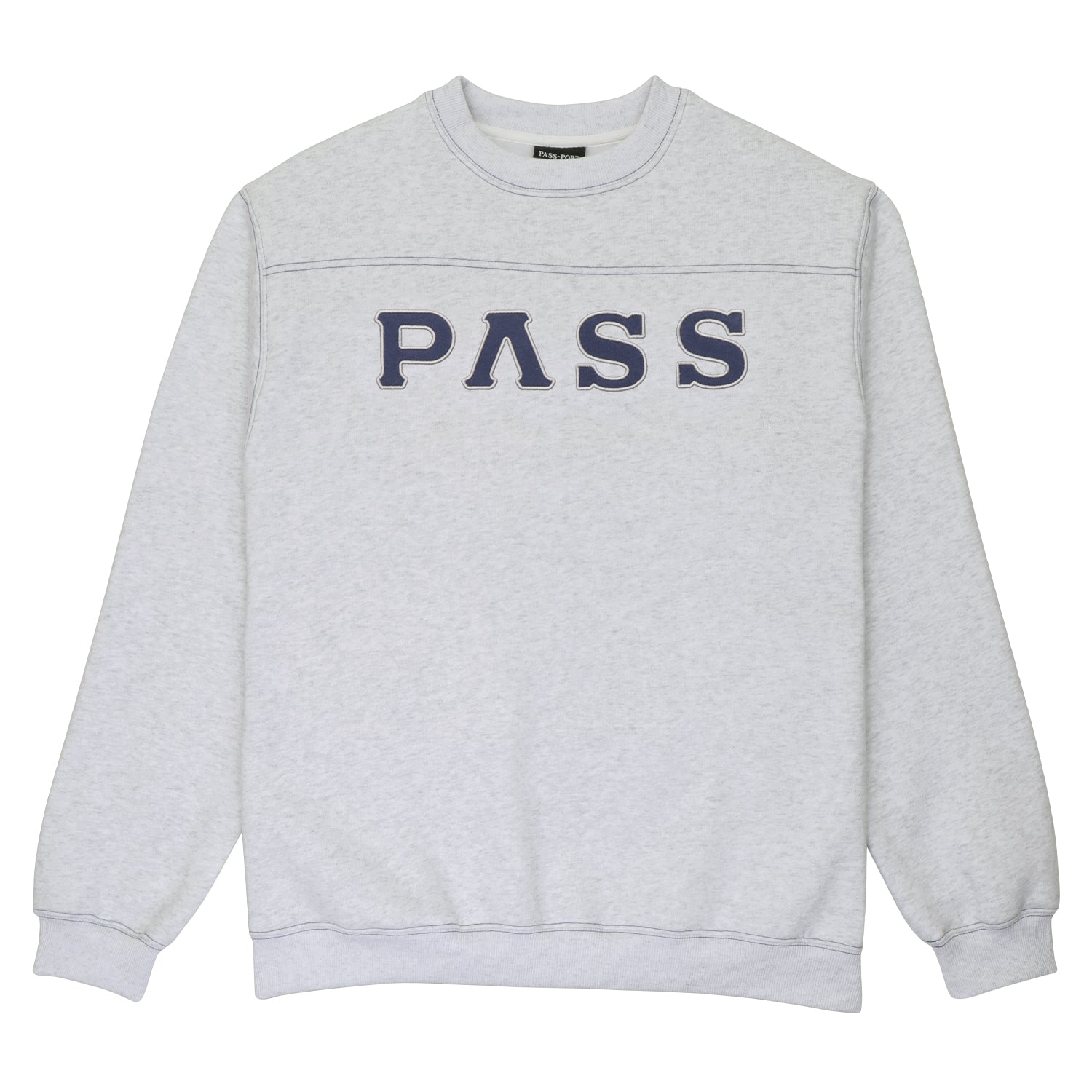 Pass~Port Letterhead Panel Sweater - White Marle