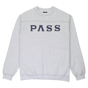 Pass~Port Letterhead Panel Sweater - White Marle