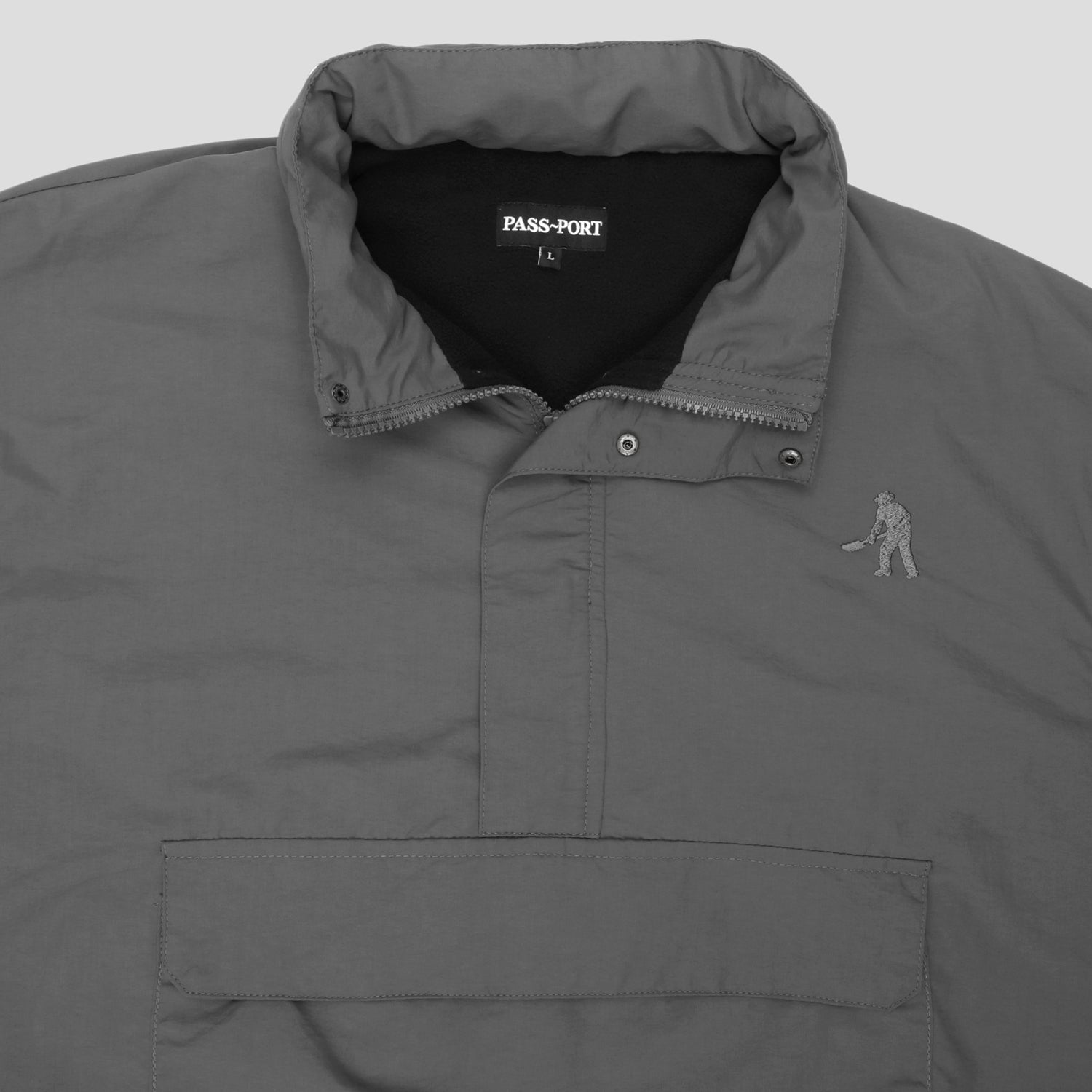 Pass~Port Pullover Lined Spray Jacket RPET - Charcoal