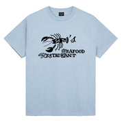 Pass~Port Seafood Staff Tee - Stonewash Blue