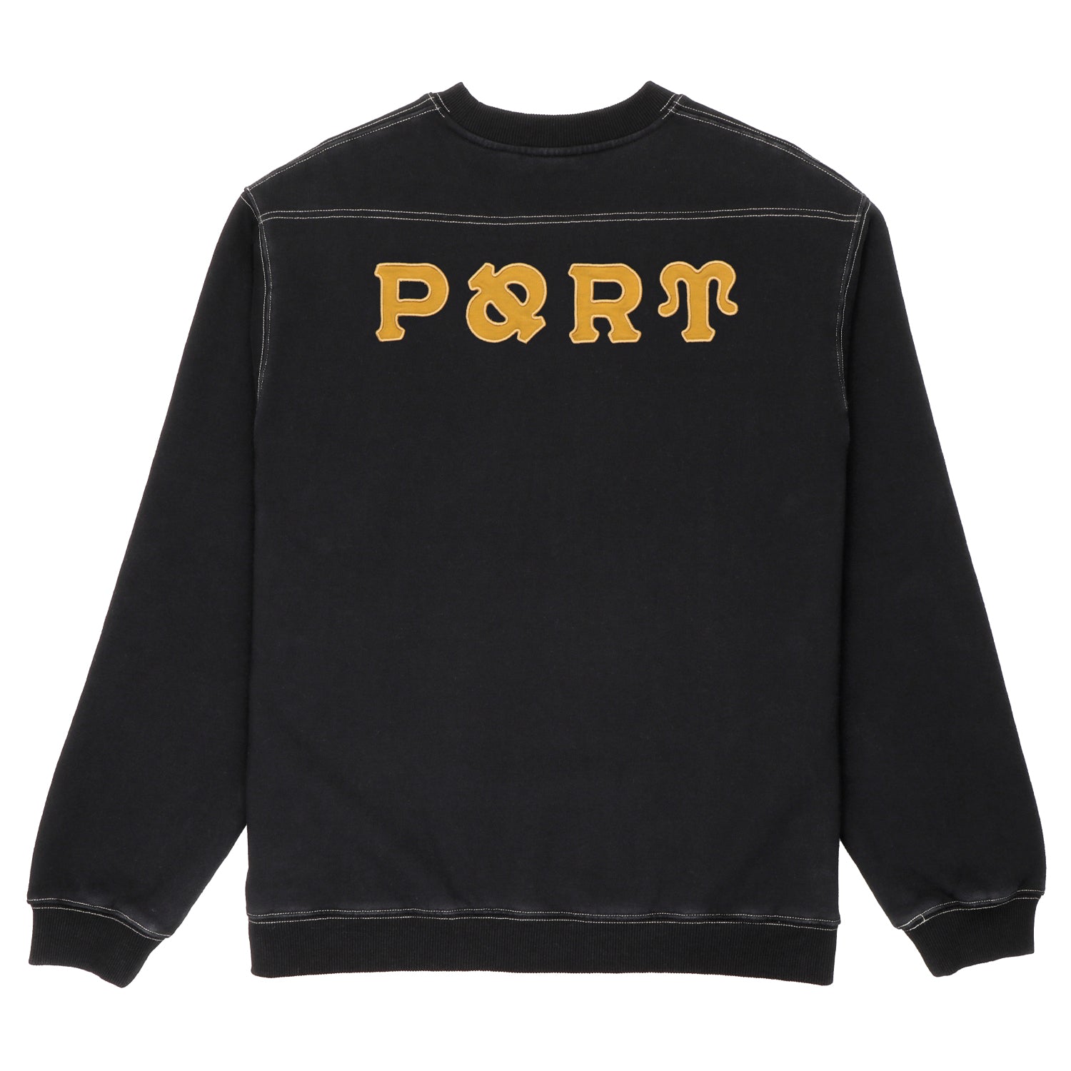 Pass~Port Letterhead Panel Sweater - Washed Black