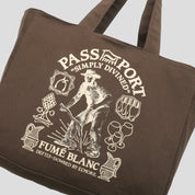 Pass~Port & El'more Vineyard Workers Tote - Bottle Brown