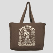 Pass~Port & El'more Vineyard Workers Tote - Bottle Brown