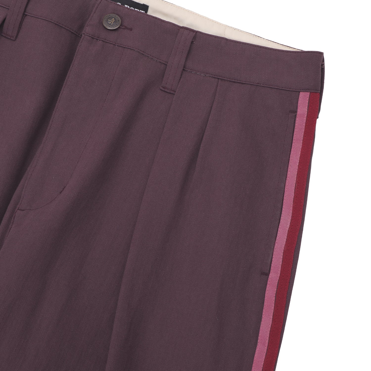 Pass~Port Leagues Club Short - Side Stripe Plum