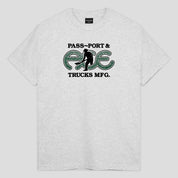 Pass~Port & Ace Trucks MFG Hammertone Tee - Ash
