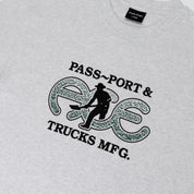 Pass~Port & Ace Trucks MFG Hammertone Tee - Ash