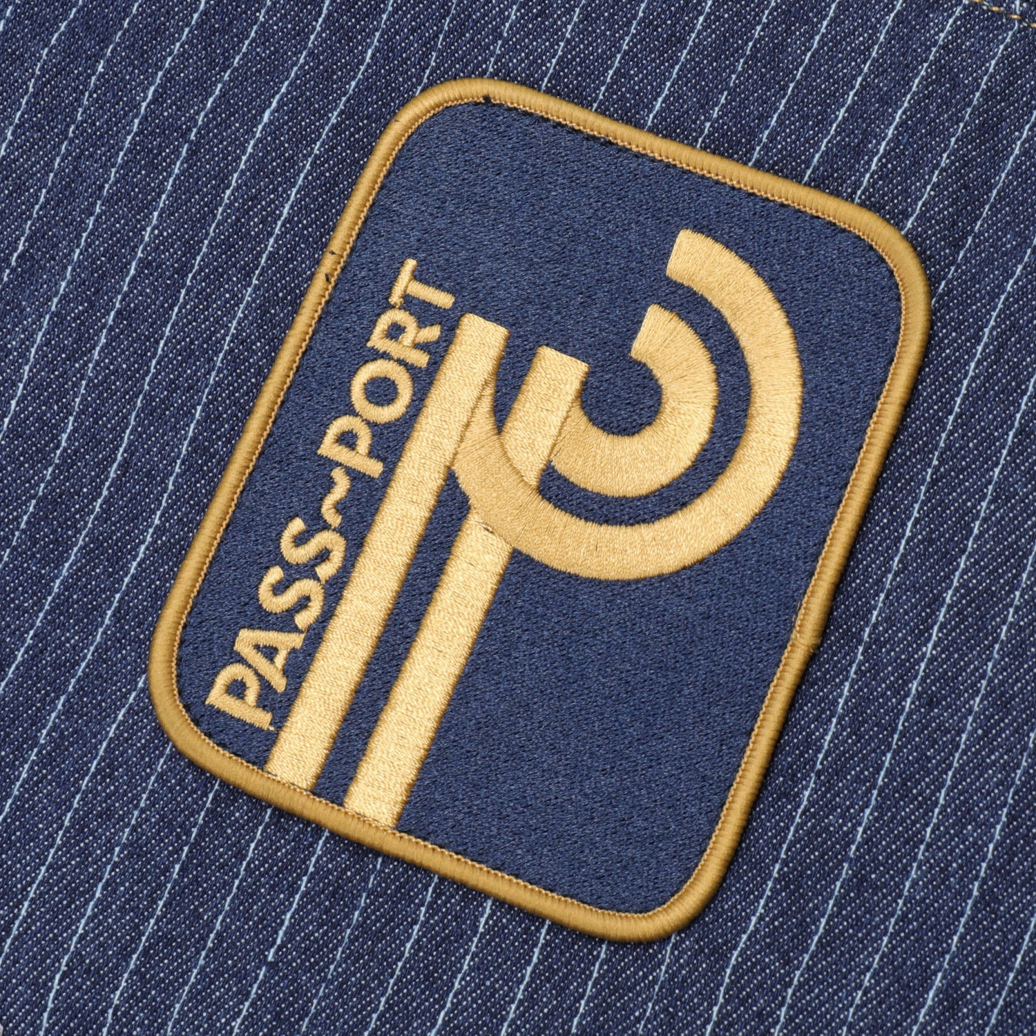 ジャケット・アウター PASSPORT LONG CON STRIPED DENIM JACKET Pass~Port Long Con Striped Denim Packers Jacket - Dark Indigo